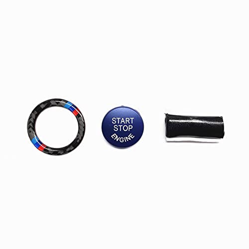 Start-Stop-Knob for BMW E90 E84 E70, Motorschalter Zündung für BMW 1 2 3 4 5 6 7 X1 X2 X3 X4 X5 X6 Serie (Mattblaue Farbe) von N\A