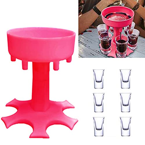 Weinspender,6 Schnapsglasspender und Halter Schnapsglas-Spender Bar Gleichmäßig Verteilen Langlebig Praktisch Für Bar-Party Trinkspiele, Club,Cocktail-Party, Carrier Liquor Dispenser Geschenke. von N\A