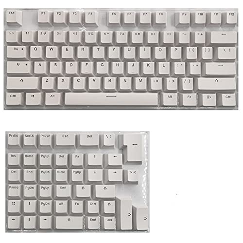 110 Tasten PBT-Tastenkappen für mechanische Mini-Tastatur, kompatibel für 61/64/68/71/82/84-Layout-Tastatur mit transparenten RGB-Buchstaben (Käse grün) von N\C