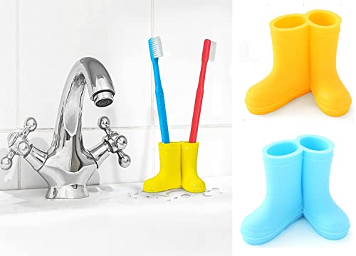 2er Pack Regenstiefel Zahnbürstenhalter Silikon Zahnbürstenhalter Netter Organizer für Ihr Badezimmer Perfekter Zahnbürstenhalter für Kinder, Sicherheitsrasiererständer Mehrzweck-Badezimmerzubehör 2er Pack Regenstiefel Zahnbürstenhalter Silikon Zahnbürstenhalter Netter Organizer für Ihr Badezimmer Perfekter Zahnbürstenhalter für Kinder, Sicherheitsrasiererständer Mehrzweck-Badezimmerzubehör von NC