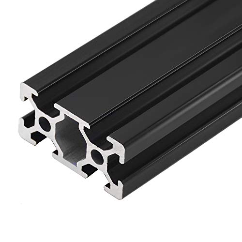 2pcs 400mm 2040 Aluminiumprofil Extrusions Frame Europäische Norm Eloxierte schwarze Linearschiene für 3D-Drucker und CNC-DIY-Lasergravurmaschine(400MM) von NC