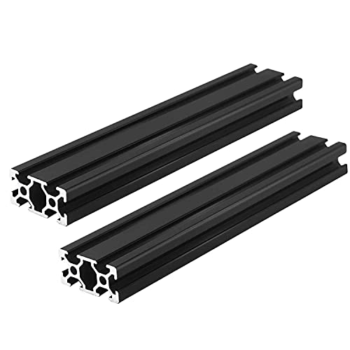 2pcs 600mm 2040 Aluminiumprofil Extrusions Frame Europäische Norm Eloxierte schwarze Linearschiene für 3D-Drucker und CNC-DIY-Lasergravurmaschine(600MM) von NC