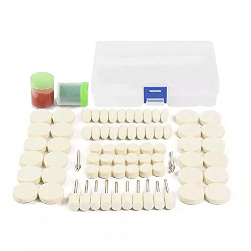 76 PCS Wollfilz Polierpad Dremel Polierset Rotierende Werkzeuge Filzpolierpad Polierbürsten von N\C