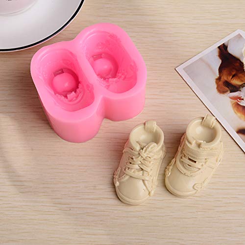 Dreidimensionale Babyschuhe Kuchen Silikonform – dreidimensionale Babyschuhe Schokoladenform – dreidimensionale Babyschuhe DIY Backform – 1 Stück von N\C