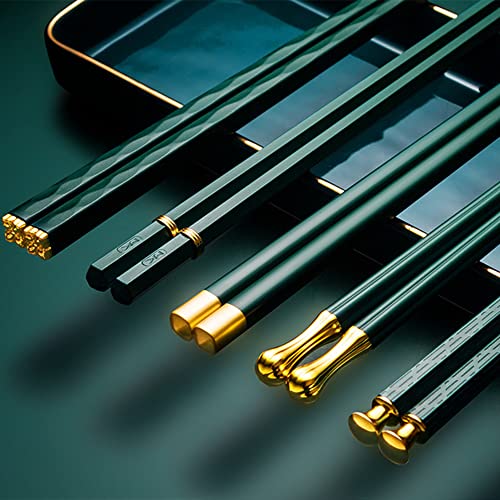 MZSX Essstäbchen, Professionelles EssstäBchen Schwarz Chopsticks Wiederverwendbare, High-End-Design Stäbchen aus , Leicht rutschfest Essbesteck, Japanische China von MZSX