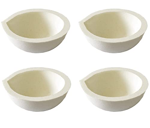 LLF Keramik-Tiegelschale, Tasse, Ofen, Schmelzguss, Verfeinerung, Gold, Silber, 4 Stück von N\C