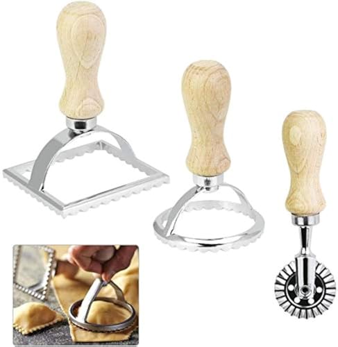 NC 3 Stück Ravioli Cutter Maultaschen Ausstecher Edelstahl Ravioli Ausstecher Set Ravioli Stamp unterschiedliche Ravioli Former NC 3 Stück Ravioli Cutter Maultaschen Ausstecher Edelstahl Ravioli Ausstecher Set Ravioli Stamp unterschiedliche Ravioli Former von NC