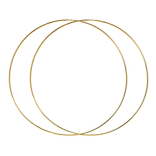 NC 2 Stücke Gold Dream Catcher Metallringe, Metallreihs für Und Kunsthandwerk - 40cm von NC