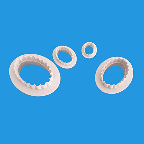 Ovale doppelseitige Stanzform – ovale Kunststoff-Keksform – ovale DIY-Backform – 4-teiliges Set von NC