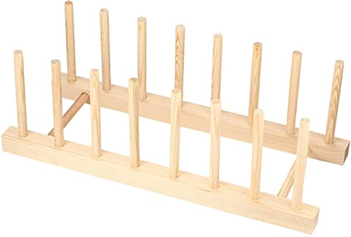 Tellerständer, Topfdeckelhalter Bambusholz Abtropfgestell Holz Geschirrabtropfgestell Dish Drying Rack für Küchenschrank, Geschirr, Bücher, Weinglas, Schneidebretthalter, Geschirrabtropfer für Küche von Yuechenggui