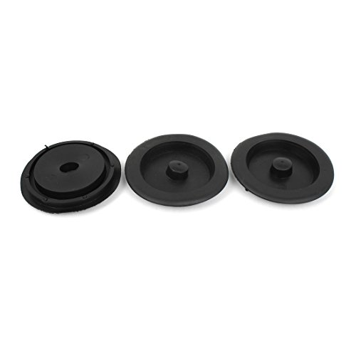 Abflussstopfen für Küchenabfälle aus Gummi, schwarz, 8 cm Durchmesser, 3 Stück von N/D