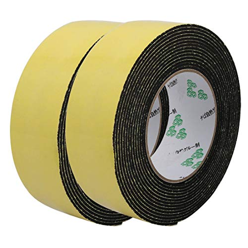 Dichtungsband 45 mm breit 5 mm dick 5 m lang / 16,4 m lang selbstklebend Fensterdichtung Fensterdichtung Türdichtung gelb schwarz 2 Stück von N/D