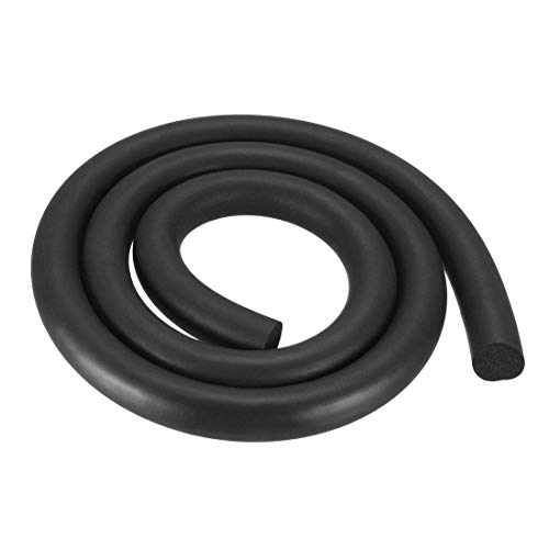 Dichtungsband aus Moosgummi, 16 mm Durchmesser, 1 m lang, schwarz von N/D