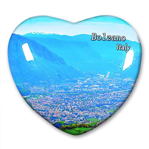 Italien Bolzano Kühlschrankmagnet Kühlschrank Aufkleber Kollektion Dekorativer Magnet Reise Souvenir Herz Kristallglas von N\D