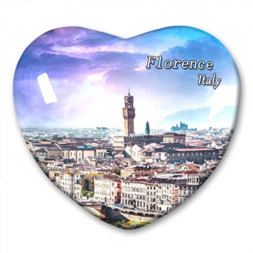 Italien Florence Kühlschrankmagnet Kühlschrankaufkleber Kollektion dekorativer Magnet Reise Souvenir herzförmig Kristallglas von N\D