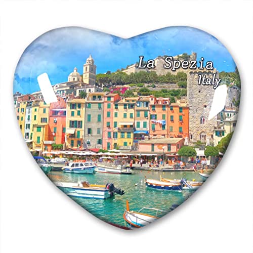 Italien La Spezia Kühlschrankmagnet Kühlschrankaufkleber Kollektion Dekorativer Magnet Reise Souvenir Herz Kristallglas von N\D
