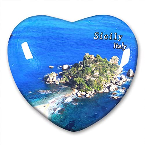 Italien Sizilien Kühlschrankmagnet Kühlschrank Aufkleber Kollektion Dekorativer Magnet Reise Souvenir Herz Kristall Glas von N\D