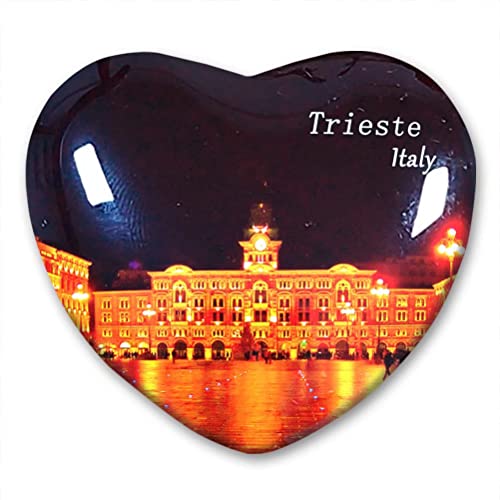 Italien Trieste Kühlschrankmagnet Kühlschrank Aufkleber Kollektion Deko Magnet Reise Souvenir Herz Kristall Glas von N\D