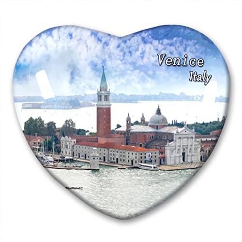 Italien Venedig Kühlschrankmagnet Kühlschrank Aufkleber Kollektion Dekorativer Magnet Reise Souvenir Herzform Kristallglas von N\D