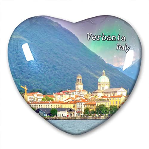 Italien Verbania Kühlschrankmagnet Kühlschrank Aufkleber Kollektion Dekorativer Magnet Reise Souvenir Herz Kristallglas von N\D