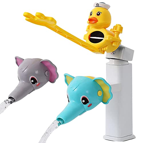 Kinder Hahn Extender Wasserhahn Wasserhahnverlängerung,Suuwwn Karikatur Wasserhahnanschluss Plastik Attachment Verlängerung Tap Extender 2pcs Anzapfung Extender und Wasserhahnschalter Extender von Suuwwn