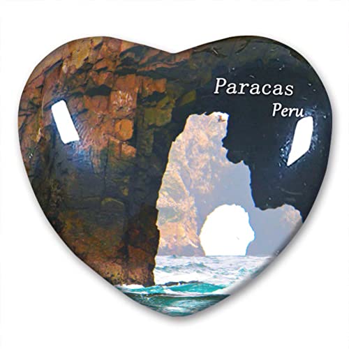 Peru Paracas Kühlschrankmagnet Kühlschrank Aufkleber Kollektion Deko Magnet Reise Souvenir Herz Kristallglas von N\D