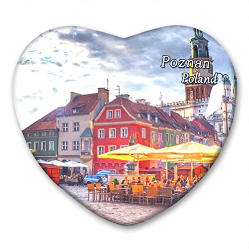 Polen Poznan Kühlschrankmagnet Kühlschrank Aufkleber Kollektion Deko Magnet Reise Souvenir Herz Kristall Glas von N\D