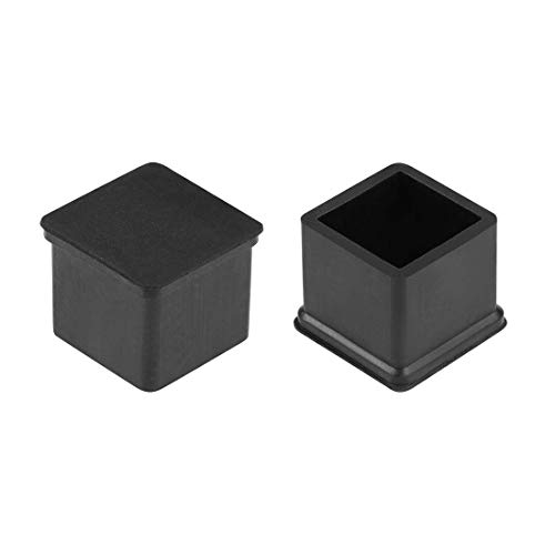 Stuhlbeinschoner aus Gummi, 20 mm x 20 mm, quadratisch, 12 Stück von N/D