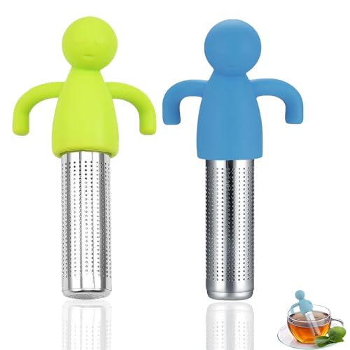 2 PCS 304 Edelstahl Tee-Sieb für losen Tee,304 Edelstahl Teesieb Stainless Steel Tea Filter Modernes Design aus Hochwertigem Silikon für Losen Tee Mulling Gewürze für Tassen Tassen und Teekannen 2 PCS 304 Edelstahl Tee-Sieb für losen Tee,304 Edelstahl Teesieb Stainless Steel Tea Filter Modernes Design aus Hochwertigem Silikon für Losen Tee Mulling Gewürze für Tassen Tassen und Teekannen von CHmiss