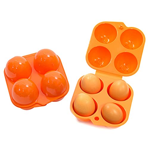 2 Stück Eierbehälter Aus Kunststoff, Eierbox Kunststoff Tragbare Eierbox Eierbehälter Eierträger Ei Aufbewahrungsbox für Outdoor Picknick Camping Wandern, 4 Gitter von N\O