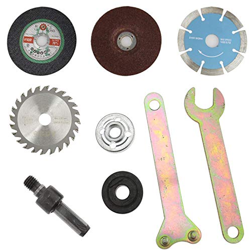 9 Stück Handbohrmaschine Conversion Pleuel, Bohrmaschine Variable Winkelschleifer Pleuelstangen Converter Set,Schneiden von Fliesen, Metall, mit 4 Stück Schneidscheibe von Monsully