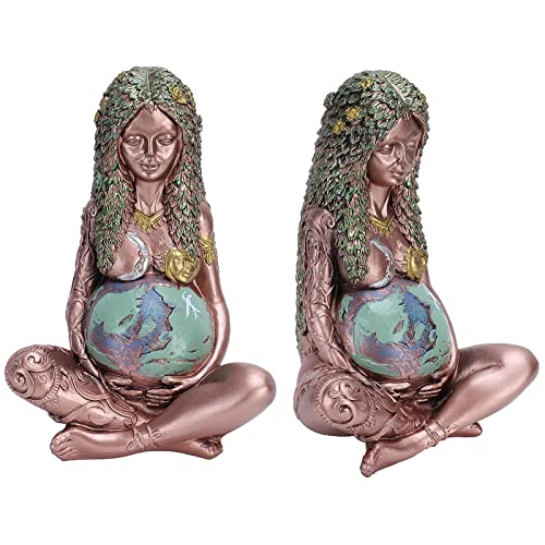 NO Millennial Gaia Statue, Mother Earth Statue, Dekostatue, Mutter Erde Kunststatue, Polyresin Figur, Gaia Statue, Geschenk für Mama, Dekoration im Außenbereich von N\O