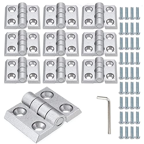 Scharniere schranktür 10 Stück Edelstahl Scharniere Steckverbinder mit Schrauben, Scharnier Edelstahl Tür-Scharnier, für Fenster Schrank Montagebohrunge Türscharnier Möbelscharnier mit, 52x40mm von N\O