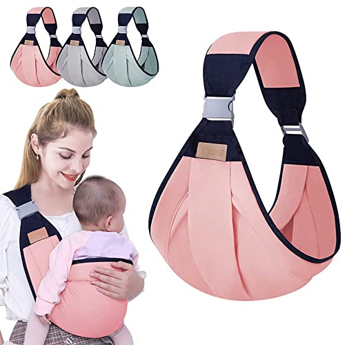 Tyuodna Baby Carrier, Adjustable Baby Carrier Wraps with Thick Shoulder Straps, Quick Drying, Baby Carrier Newborn from Birth for Babies from 0 to 36 Months (Pink) von N\P