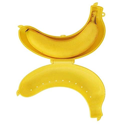 Bananen Schutzbox Bananenbehälter Obstständer Universal Bananenbox Lunchbox Kinder Aufbewahrungsbox Lebensmittel Mittagessen Obst Aufbewahrungsbox Anti-Bürstenbox (Gelb) von #N/V