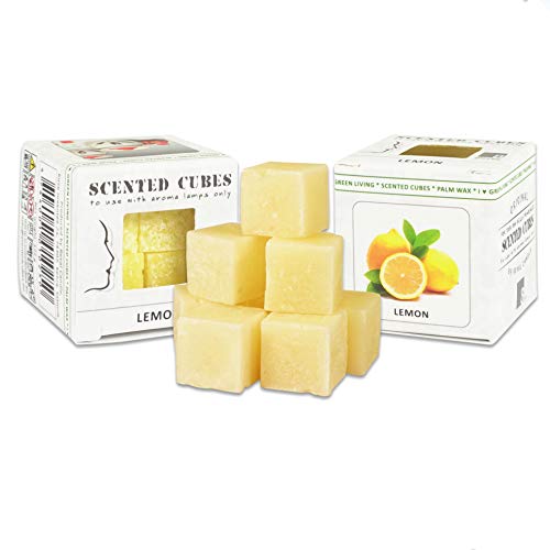 Duftwachs Aroma Würfel für Keramik-Verdunster | Palmöl | Scented Cubes | 3x8 Duftwürfel PACK (24 Miniwürfel) in verschiedenen Düften | Duftkerze | Duft Würfel für Teelicht (Zitrone) von N/V