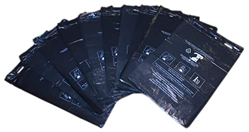 1000 Stück Hundekotbeutel (10 Blöcke á 100 Beutel), zum Aufhängen, schwarz in 21 x 31,5 cm + 3,5 cm Rand von N / A