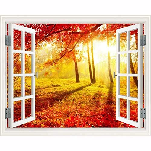 5D DIY Diamant Malerei Set Voll für Erwachsene/Kind Herbst des Waldes Diamond Painting Bilder Crystal Strass Stickerei Kreuzstich Arts Craft für Haus, Wand Dekor (Square Drill,40x50cm/16x20inch) von N / A