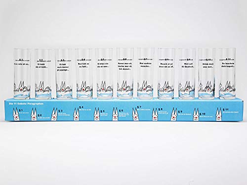 N / A 11 Set Kölschgläser Kölsches Grundgesetz Kölsch Glas im Geschenkkarton Köln von N / A
