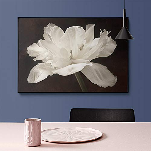 N / A Dekorative Drucke aus Leinwand Blume Rhododendron Malerei auf Leinwand Moderne Wandkunst Druck Poster Wandbild für Wohnzimmer Küche Dekoration-50x70cm von N / A
