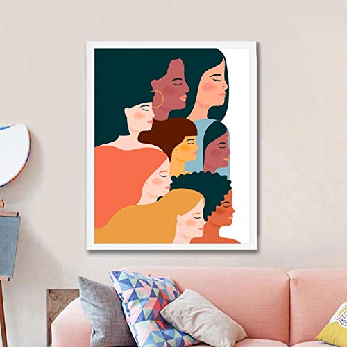 N / A Dekorative Drucke aus Leinwand Frauen Vielfalt druckt feministische Wandkunst Mädchen Power Poster viele Rassen Frau Feminismus Leinwand Malerei Schlafzimmer Dekor Frau Geschenke-60x80cm N / A Dekorative Drucke aus Leinwand Frauen Vielfalt druckt feministische Wandkunst Mädchen Power Poster viele Rassen Frau Feminismus Leinwand Malerei Schlafzimmer Dekor Frau Geschenke-60x80cm von N / A