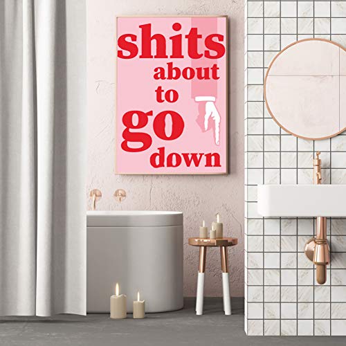 N / A Dekorative Drucke aus Leinwand Leinwandbilder Get Shit Done Life Motto Rosa Typografie Poster und Drucke Toilette Wandkunst Bilder Modernes Home Office Dekor-40x60cm N / A Dekorative Drucke aus Leinwand Leinwandbilder Get Shit Done Life Motto Rosa Typografie Poster und Drucke Toilette Wandkunst Bilder Modernes Home Office Dekor-40x60cm von N / A