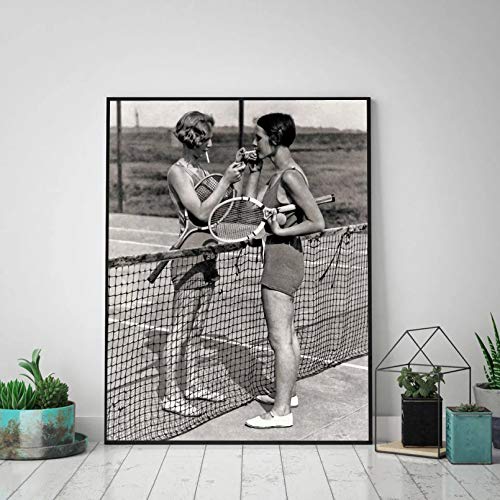 N / A Dekorative Drucke aus Leinwand Vintage Tennis Foto Frauen Rauchen Zigaretten Druck Spieler Raucher Geschenk Schwarzweiß Fotografie Coole Wanddekor Poster Druck-50x70cm N / A Dekorative Drucke aus Leinwand Vintage Tennis Foto Frauen Rauchen Zigaretten Druck Spieler Raucher Geschenk Schwarzweiß Fotografie Coole Wanddekor Poster Druck-50x70cm von N / A