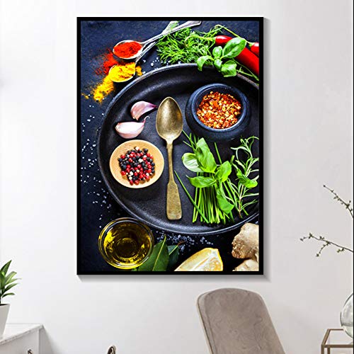 N / A Dekorative Drucke aus LeinwandModerne Küche Dekor Gemälde Mix Kräuter und Gewürze Leinwand Künstlerische Gewürzbilder Restaurant Esszimmer Wandkunst Poster 24x32inch N / A Dekorative Drucke aus LeinwandModerne Küche Dekor Gemälde Mix Kräuter und Gewürze Leinwand Künstlerische Gewürzbilder Restaurant Esszimmer Wandkunst Poster 24x32inch von N / A