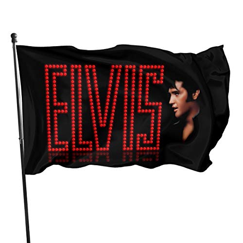 N / A Elvis Aaron Presley Fahnen Flagge Flag Banner Polyester Material Gartenbalkon Gartendekoration Im Freien 90x150cm von N / A