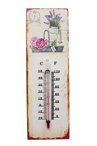 N / A Gartenthermometer Lavendel 25 cm Außenthermometer Innenthermometer Thermometer von N / A