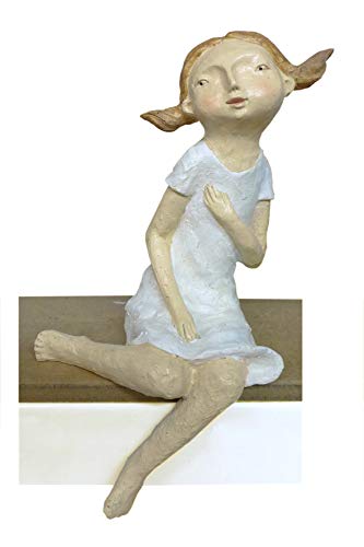 N / A Kantenhocker Mädchen Lucia Kantensitzer 40 cm Dekofigur Figur Zierfigur Skulptur von N / A