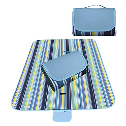 N / A Picknickdeck Strandmatte, Draussen wasserdichte Sanddichte Matte, Tragbare Campingmatte Decken Stranddecke Strandtuch Thermo isoliert Liegematte (Stil 1, 150 * 80cm) von N / A