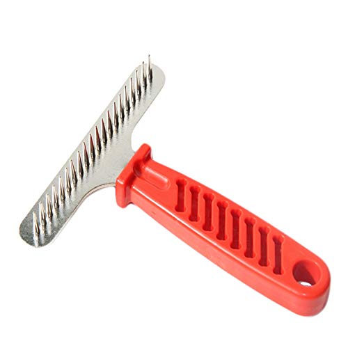 Shedding Grooming Werkzeuge Nagel Rake Comb-Tool Für Deshedding 1 Pc Komfortable Kunststoff-Edelstahl-Nadel-hundebürsten Beseitigt Lang Und Lose Haare von Generic