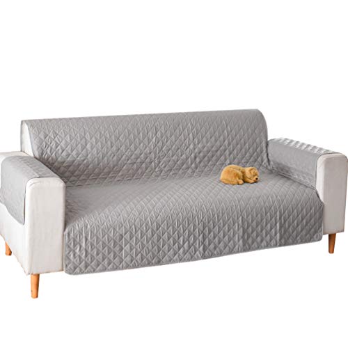 N / A Sofabezüge mit Riemen rutschfest Hussen für Sofas Schonbezug Möbelschutz für Haustiere Universelle Couch Überzug 1/2/3 Sitzer (Grau, 130 * 195cm) von N / A